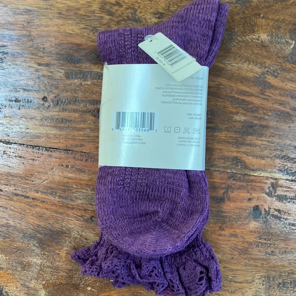 Purple Boot Socks - Picture 2 of 2